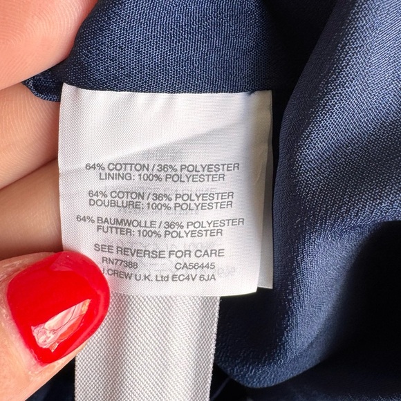 J.CREW Striped Scalloped Shift Dress 2 Grommets Navy/Ivory Sleeveless‎ Coastal - Picture 10 of 10